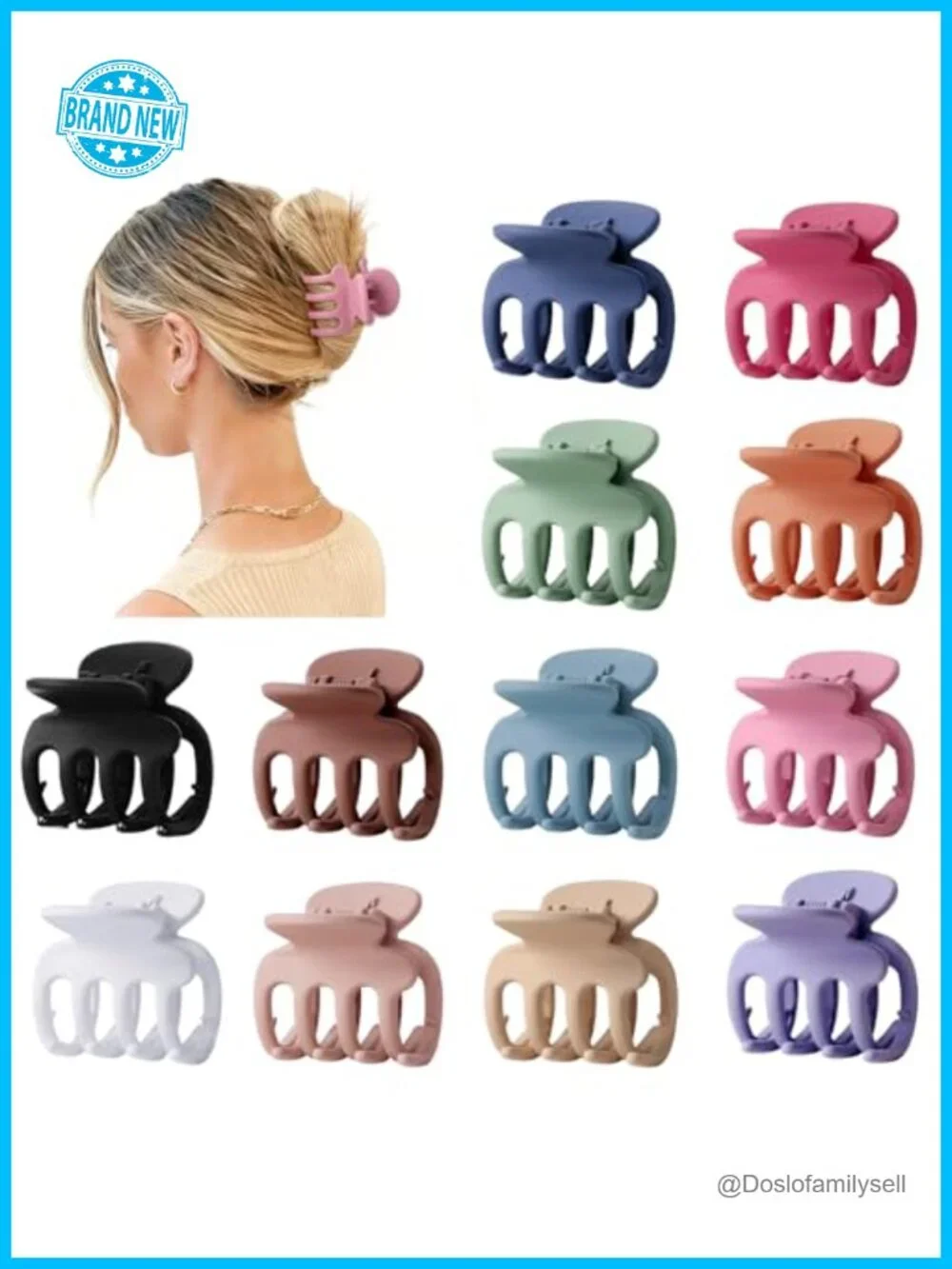 12 Pack Small Claw Clips for Thin and Thick Hair